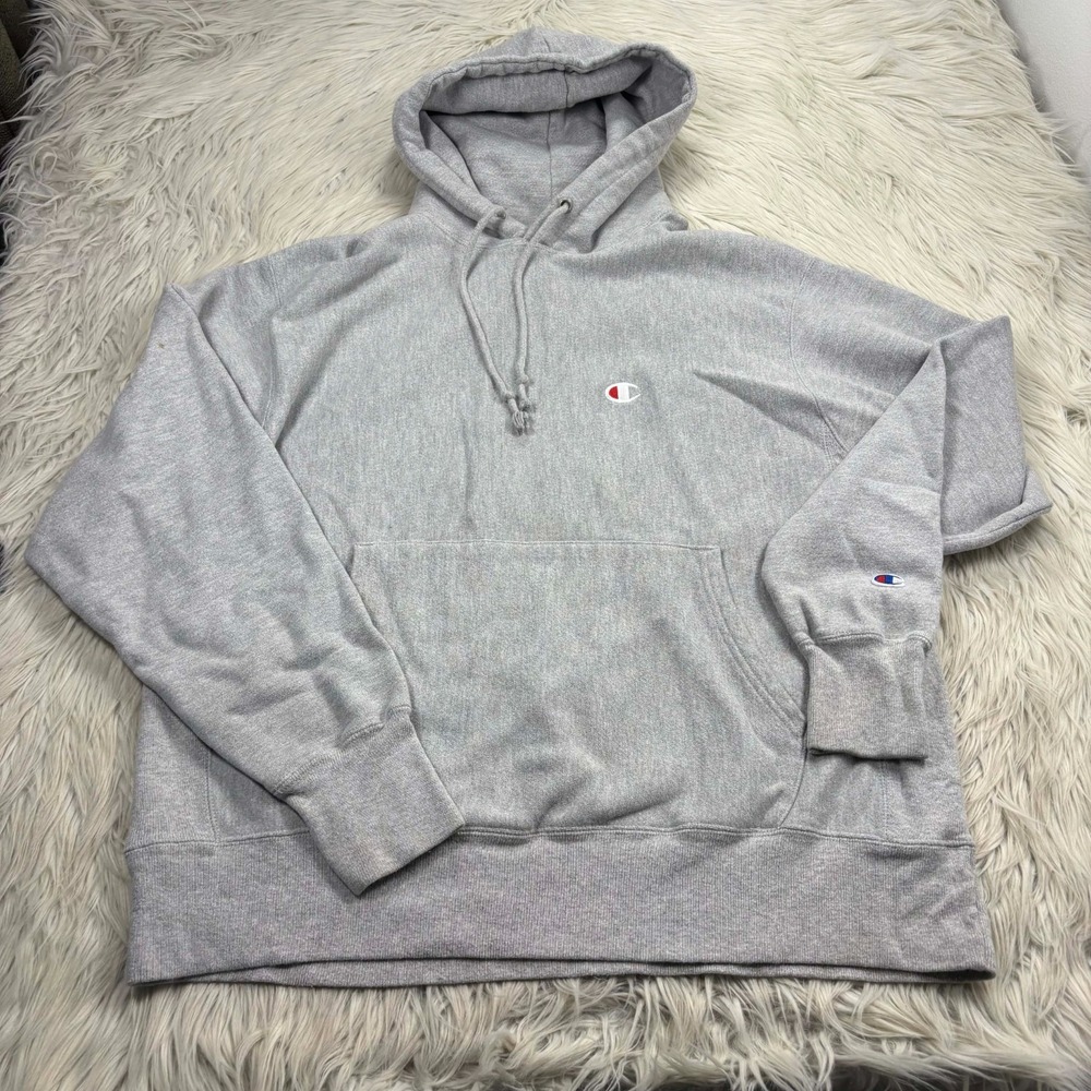 Champion Men's L Gray Heavyweight Reverse Weave Hoodie Athleisure Blokecoreโ